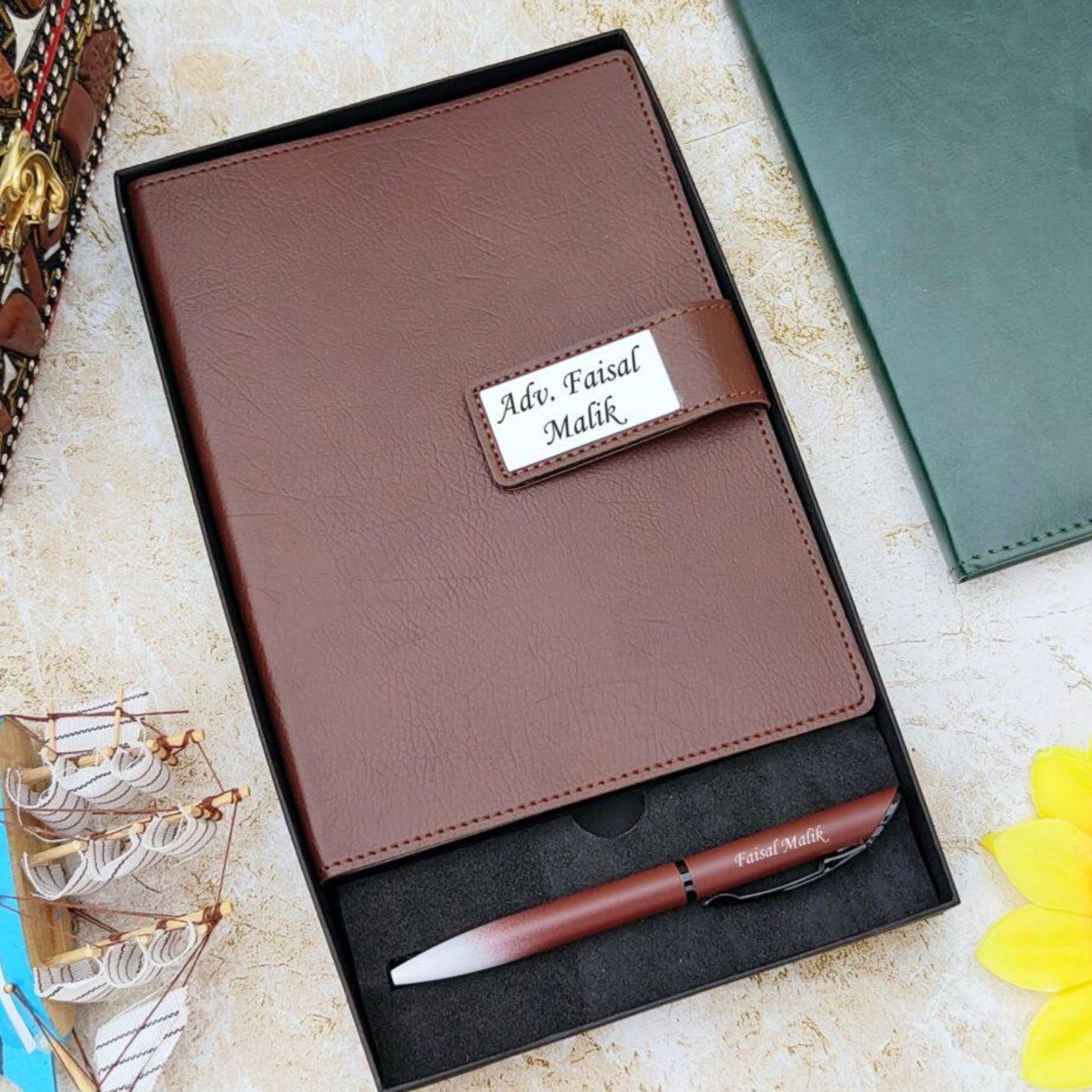 Diary With Engraving Pen
